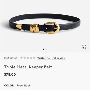 Black Belt with Gold Buckle